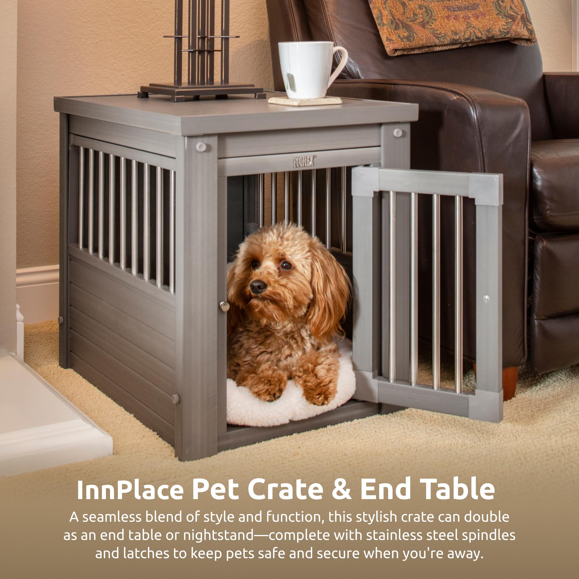 Amazon | ECOFLEX® Dog Crate - Grey Small | New Age Pet | ドッグ